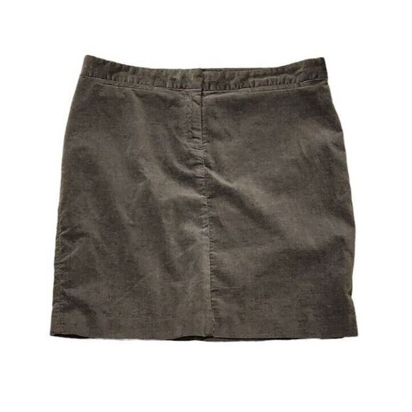 J. Jill Women's Size 8 Mini Skirt Gray Faux Suede Zips Cotton Spandex Pockets - Picture 1 of 9